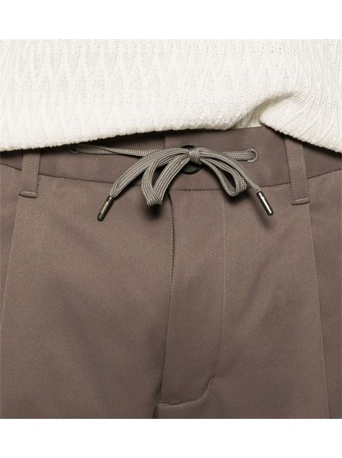 Pantaloni affusolati con coulisse tortora scuro HERNO | PT000236U129052700 TORTORA SCURO